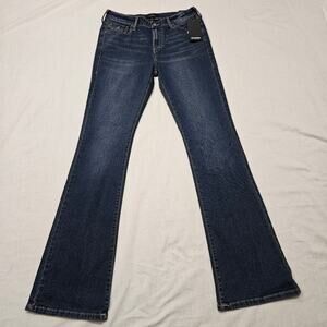 True Religion Becca Dark Glacial Crystal Flap Bootcut Jeans 29